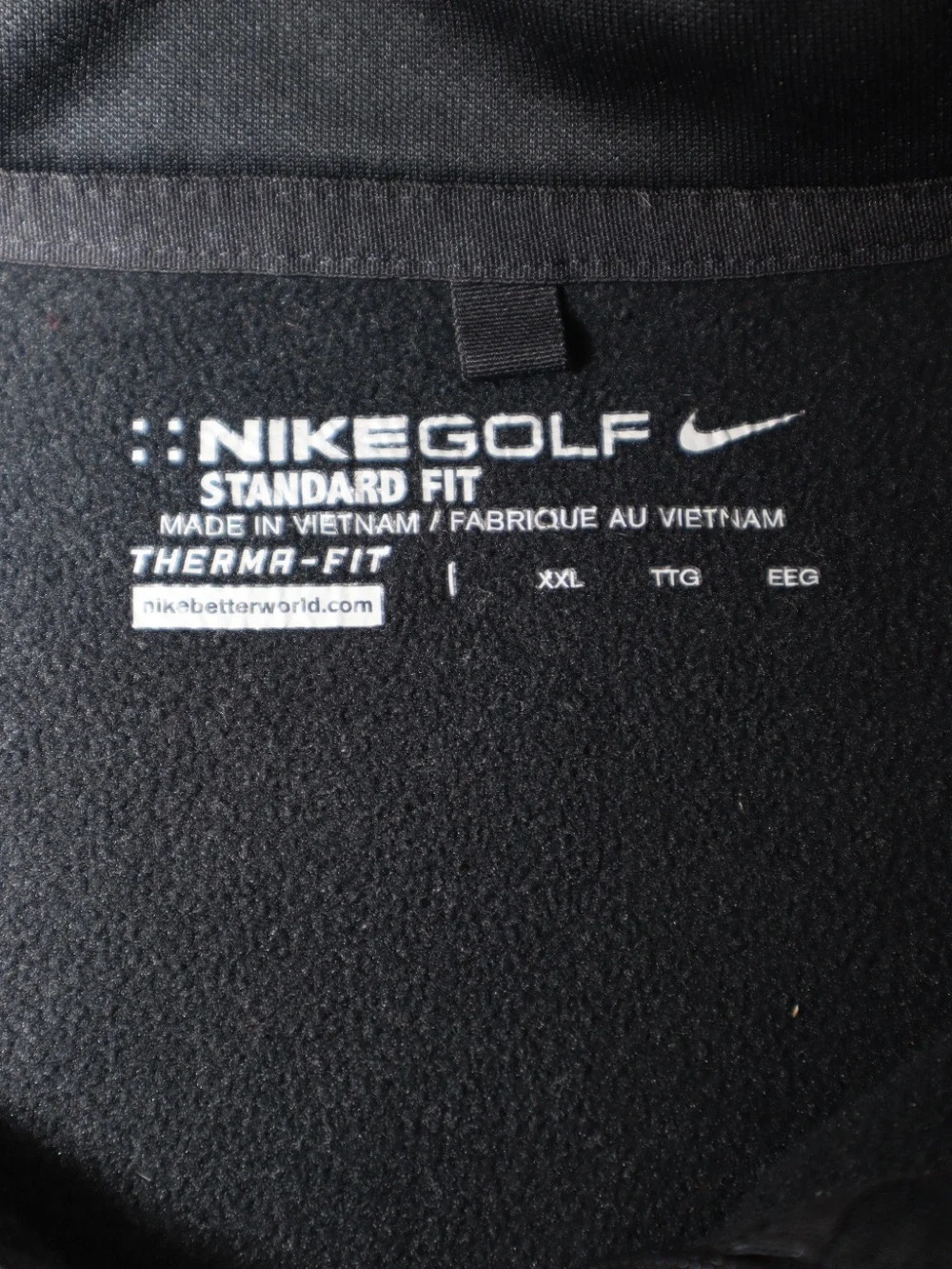 Nike Black Performance Quarter-Zip Pullover with White Chest Stripe